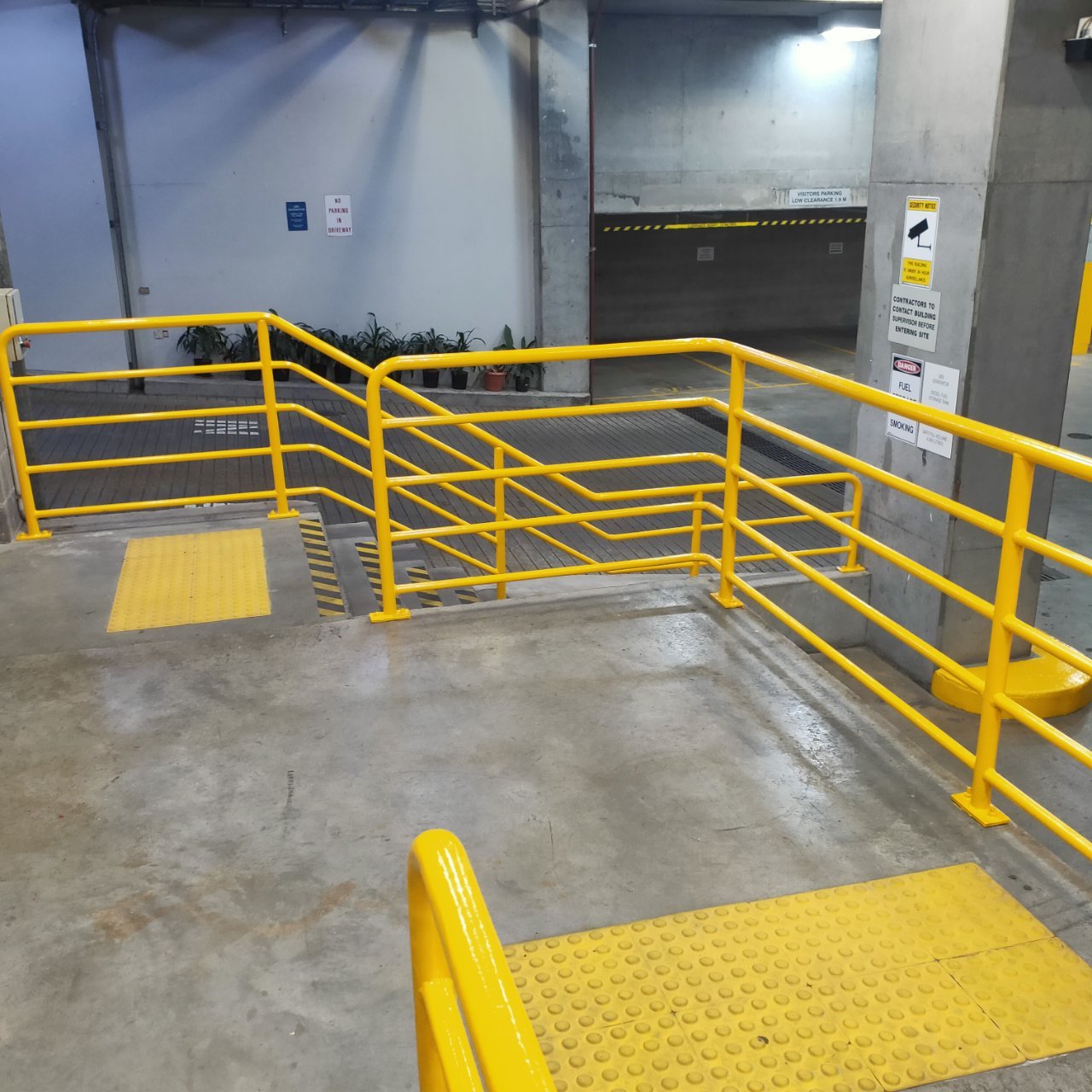 Safety handrails and tactile indicators installed by Verdi